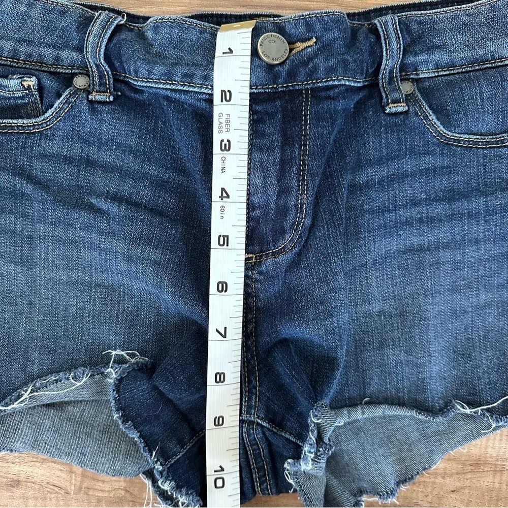 PAIGE Indigo Denim Bobby Cutoff Short - Picture 6 of 7